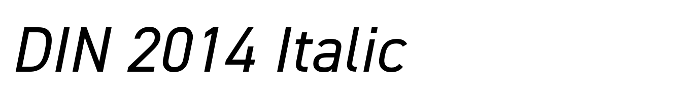 DIN 2014 Italic